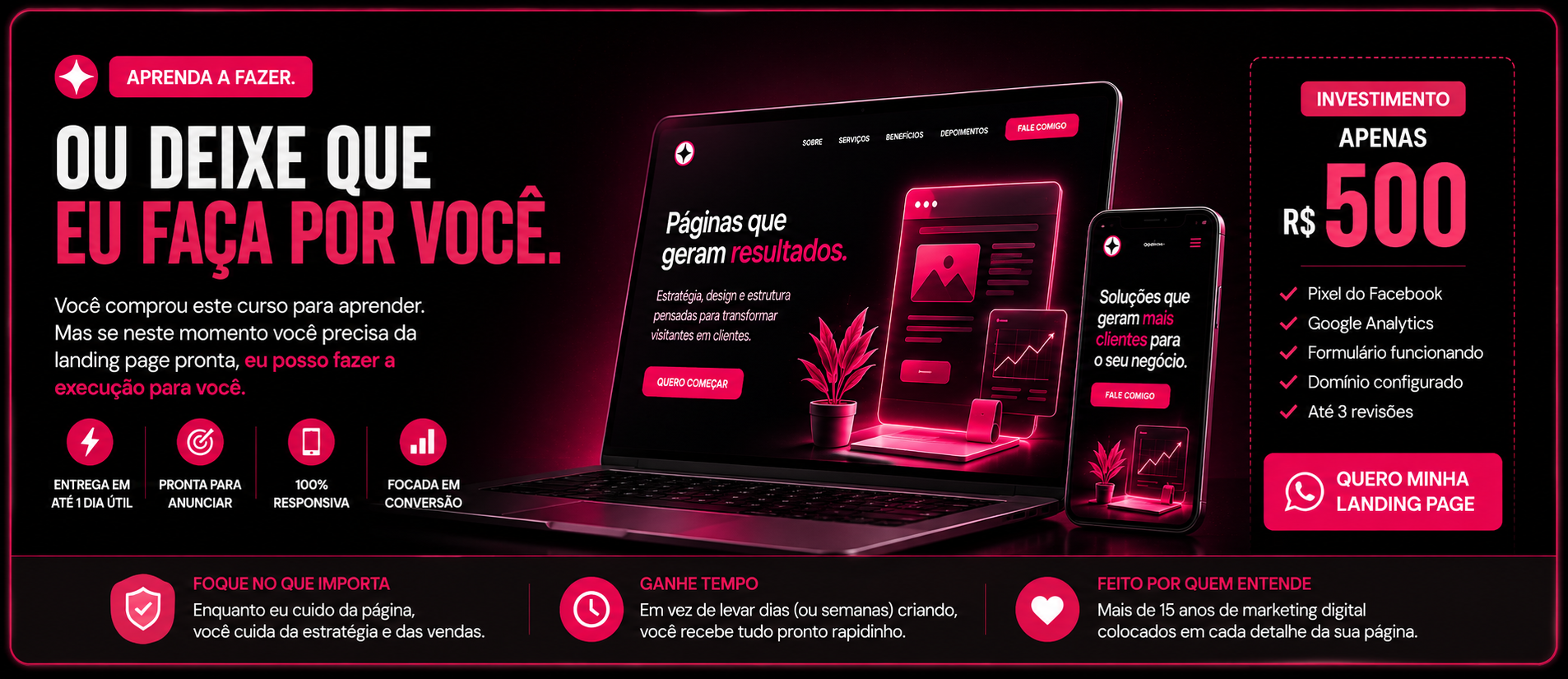 Landing Page Pronta em 1 Dia Útil
